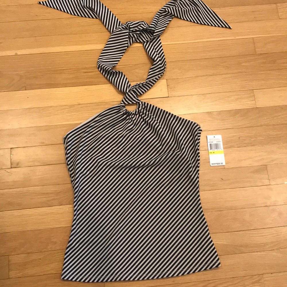 Michael Kors striped halter top